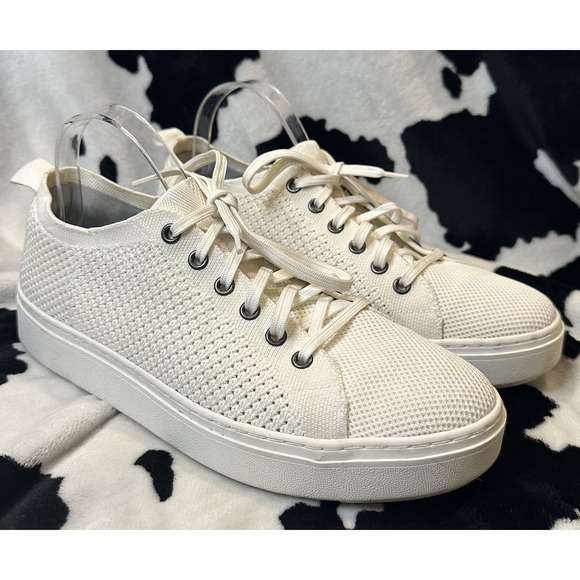 Eileen Fisher Women's Peris Recycled Stretch Knit Wedge Sneaker Size 11 - White - Picture 1 of 9